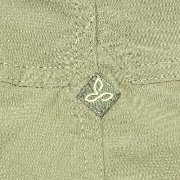 PRANA Olive Green Nylon Quick Dry Activewear Outdoor Performance Shorts - Picture 14 of 16